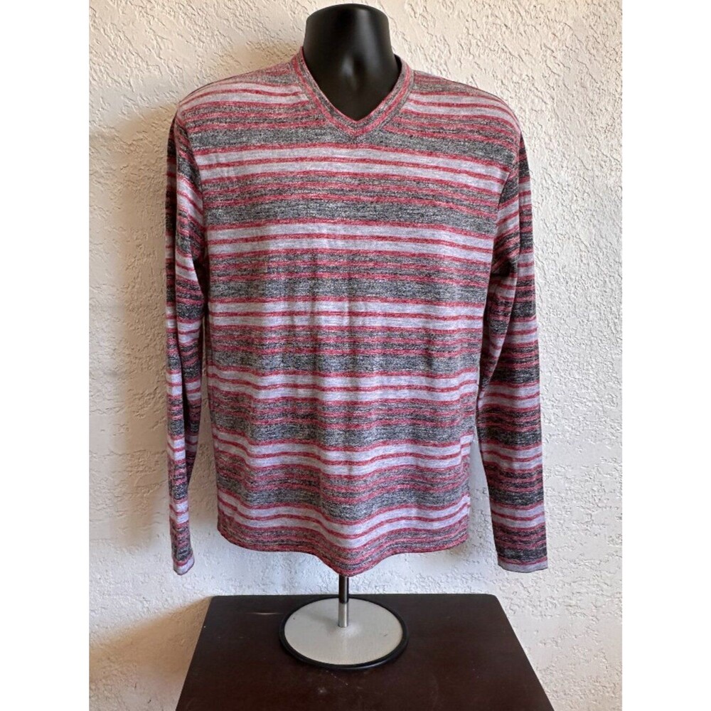 VMZ Fashions Men's Long Sleeve V-Neck Shirt Size M Casual Classic Top